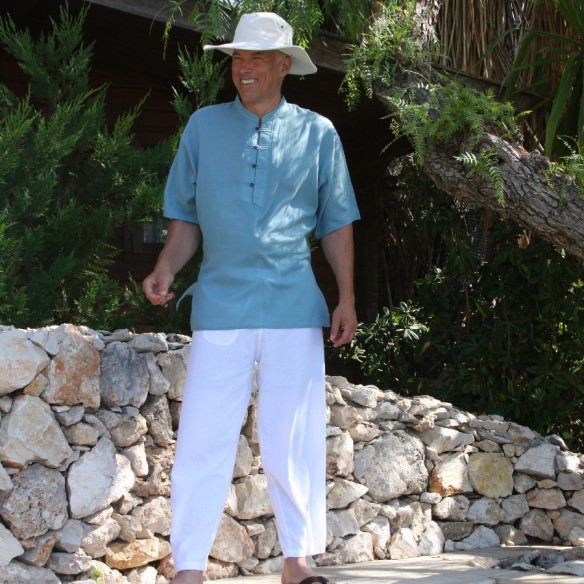 Mandarin collar shirt - MEN - Tortue de Mer