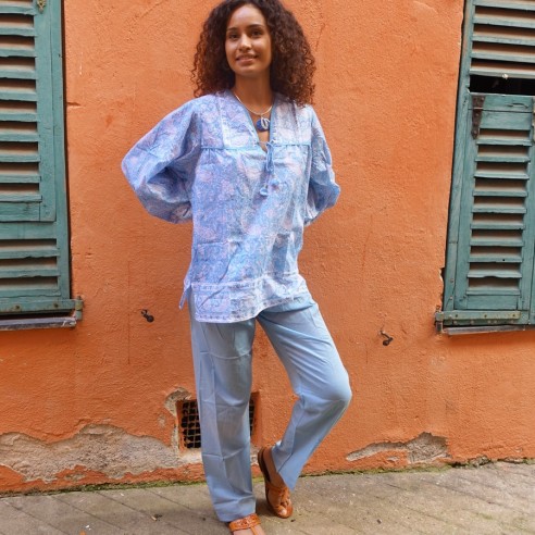 Pantalon en voile de coton - SAROUELS ET PANTALONS FEMME - Tortue de Mer