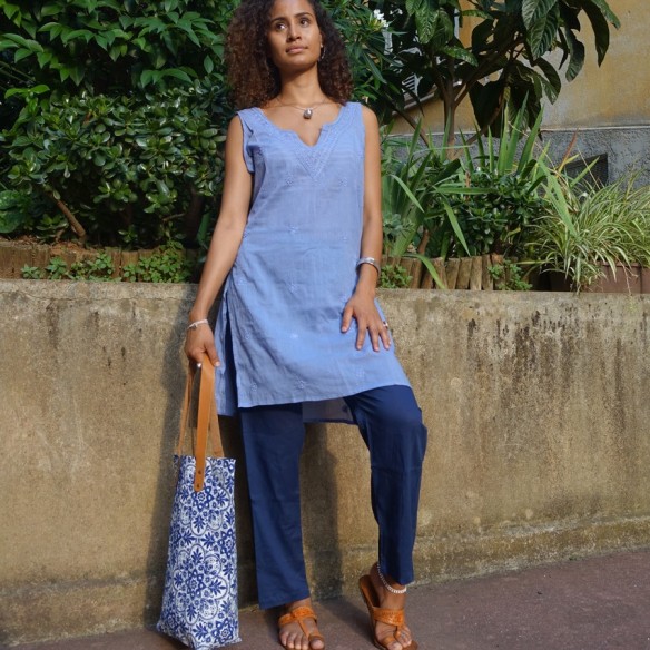 Pantalon en voile de coton - SAROUELS ET PANTALONS FEMME - Tortue de Mer