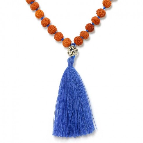 Mala rudraksha Lapis lazuli - COSTUME JEWELRY  -