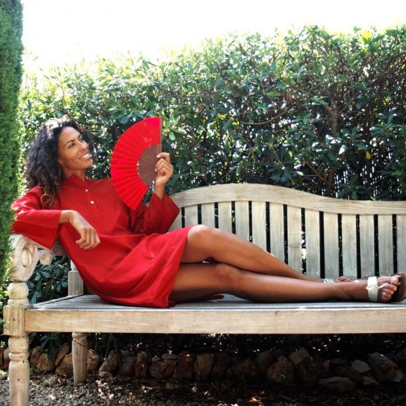 Tunique indienne rouge - Bohemian tunics - Tortue de Mer