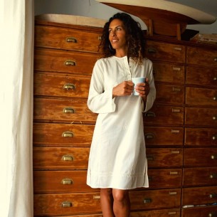 Tunique indienne crème - Bohemian tunics - Tortue de Mer