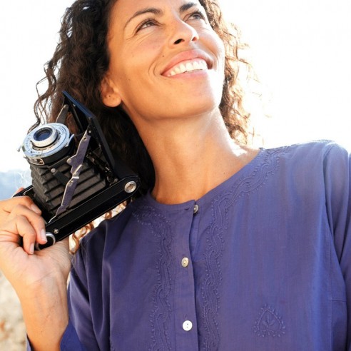 Tunique indienne bleu foncé - Tuniques indiennes - Tortue de Mer