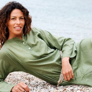 Tunique indienne verte - Tuniques indiennes - Tortue de Mer