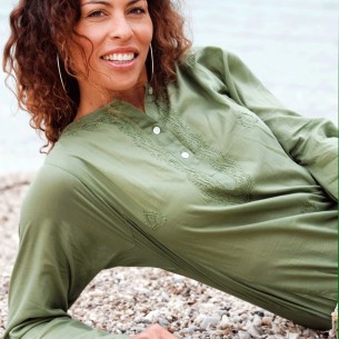 Tunique indienne verte - Tuniques indiennes - Tortue de Mer 2