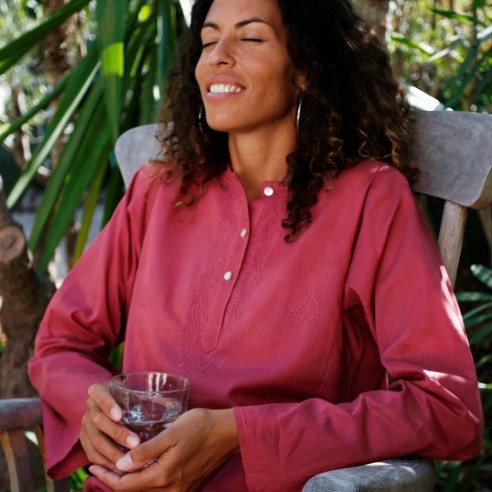 Tunique indienne rose - Bohemian tunics - Tortue de Mer