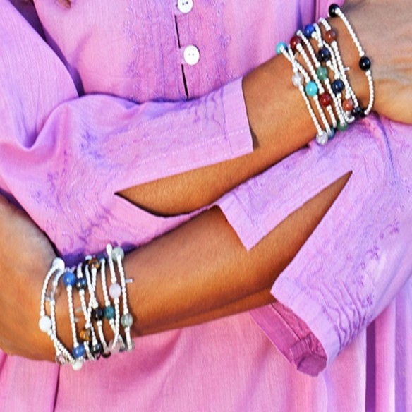 Tunique plage orchidée - Beach kaftan - Tortue de Mer