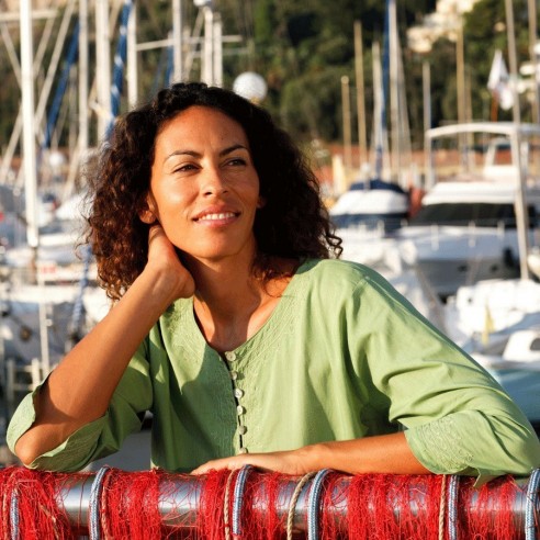 Tunique plage verte - Beach kaftan - Tortue de Mer