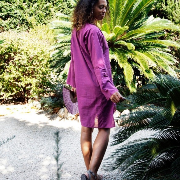 Tunique indienne rose bis - Bohemian tunics - Tortue de Mer