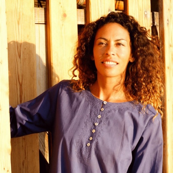 Tunique plage bleu foncé - Beach kaftan - Tortue de Mer