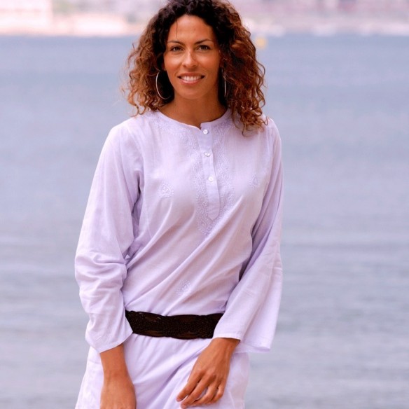 Tunique indienne lavande - Bohemian tunics - Tortue de Mer