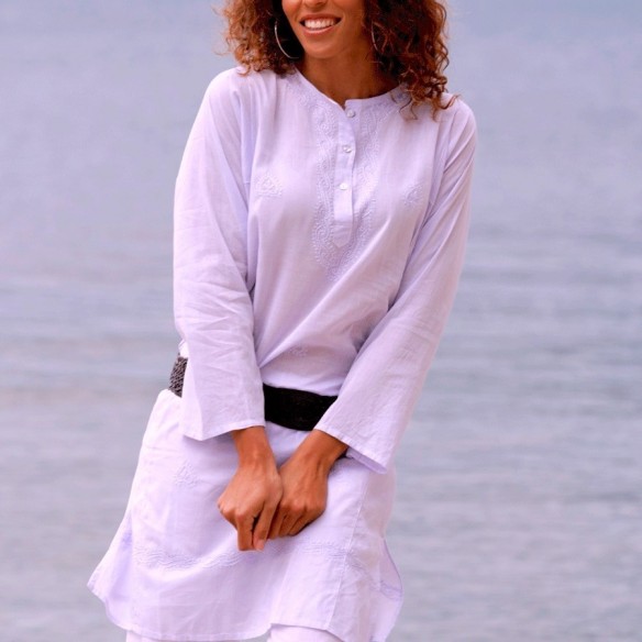 Tunique indienne lavande - Bohemian tunics - Tortue de Mer