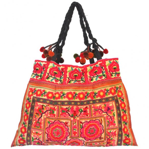 Sac bohème safran - EMBROIDERED BAGS - Tortue de Mer