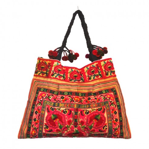 Sac bohème safran - EMBROIDERED BAGS - Tortue de Mer