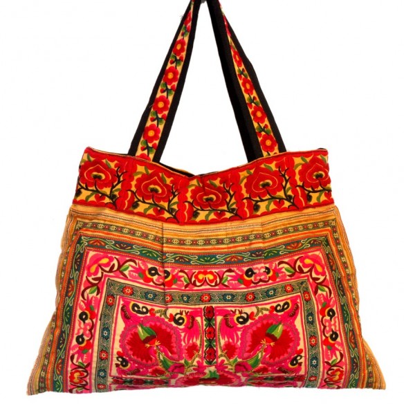 Sac bohème safran - EMBROIDERED BAGS - Tortue de Mer