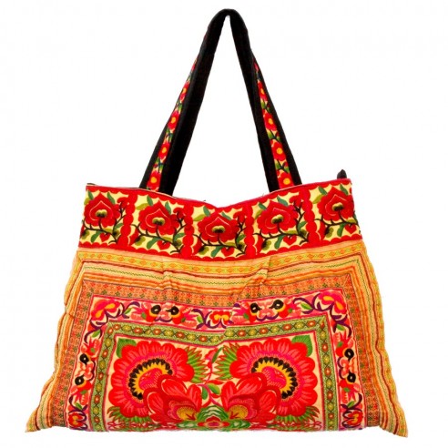 Sac bohème safran - EMBROIDERED BAGS - Tortue de Mer