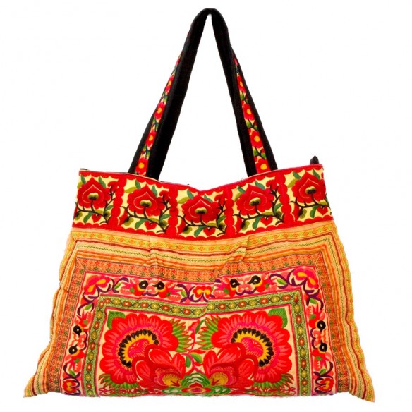 Sac bohème safran - EMBROIDERED BAGS - Tortue de Mer