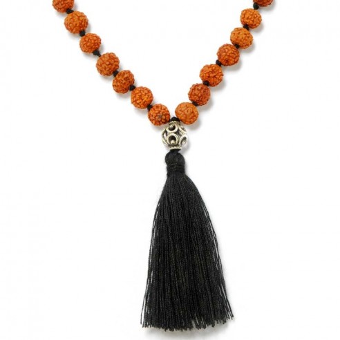 Mala rudraksha onyx - COSTUME JEWELRY  - Tortue de Mer