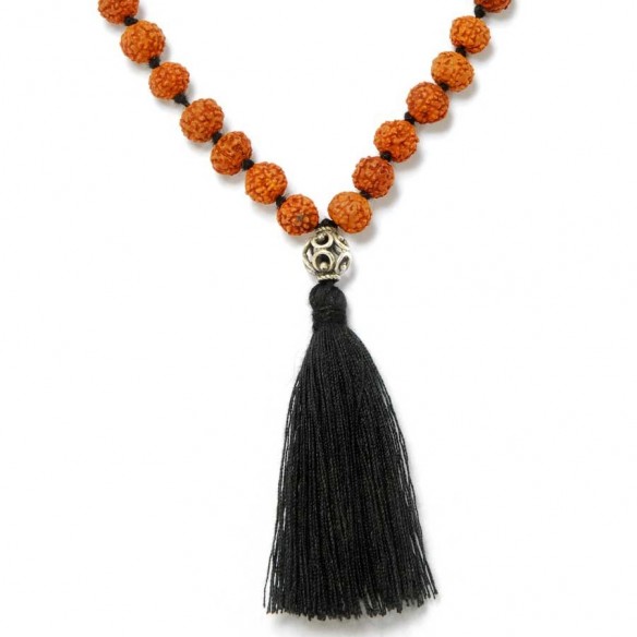 Mala rudraksha onyx - COSTUME JEWELRY  - Tortue de Mer