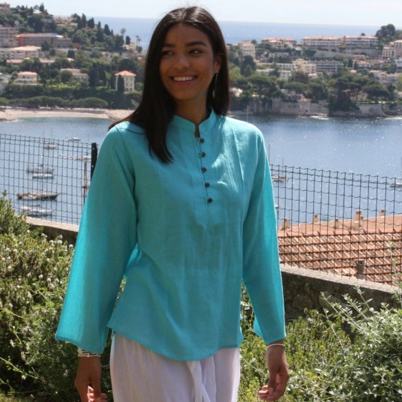 Cotton voile tunic - KAFTANS & TUNICS - Tortue de Mer