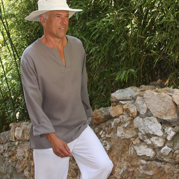 Tunisian collar shirt - MENS SUMMER SHIRTS - Tortue de Mer