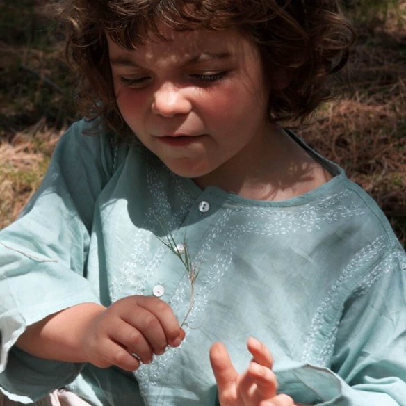Tunique enfant coton vert amande - ENFANTS ET ADOS - Tortue de Mer