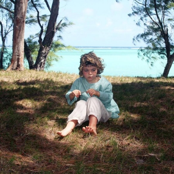 Tunique enfant coton vert amande - ENFANTS ET ADOS - Tortue de Mer
