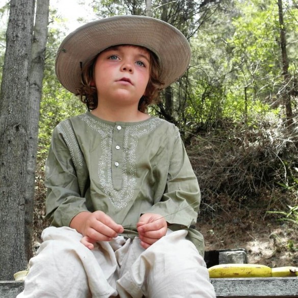 Tunique coton enfant kaki - KIDS & TEENS - Tortue de Mer