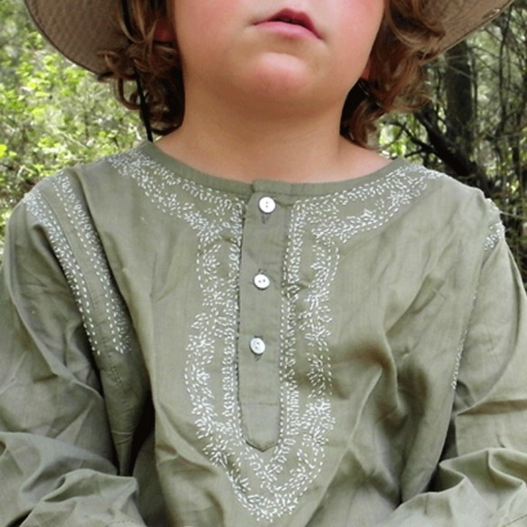 Tunique coton enfant kaki - KIDS & TEENS - Tortue de Mer