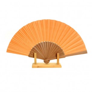 Eventail soie orange - EVENTAILS - Tortue de Mer