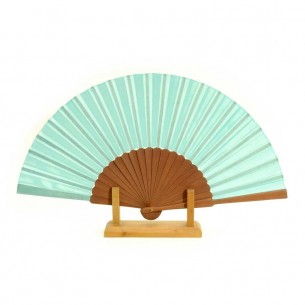 Eventail soie turquoise - EVENTAILS -