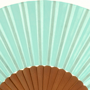 Eventail soie turquoise - EVENTAILS - 2