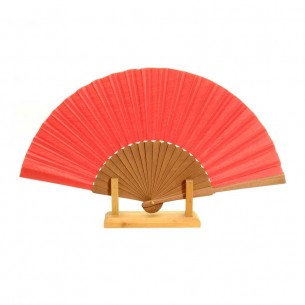 Eventail soie rouge - EVENTAILS - Tortue de Mer