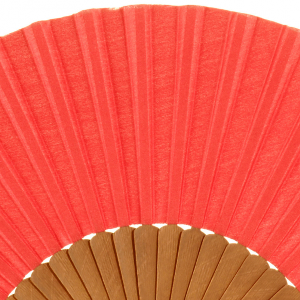 Eventail soie rouge - EVENTAILS - Tortue de Mer