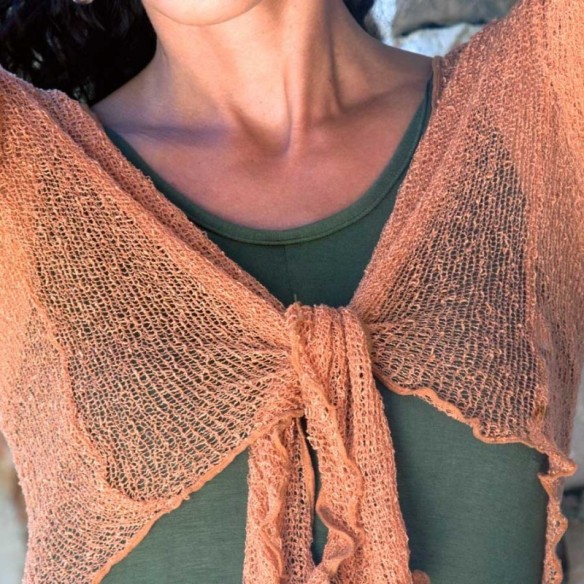 Boléro terracotta - CACHES-COEUR -