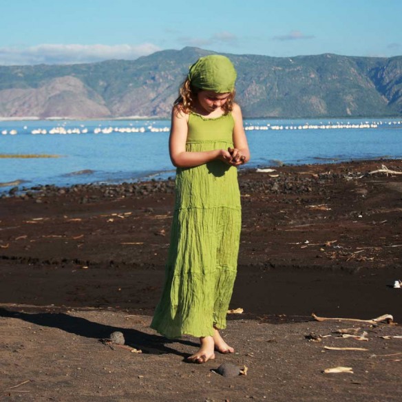 Robe longue d'été verte - Robes longues été - Tortue de Mer