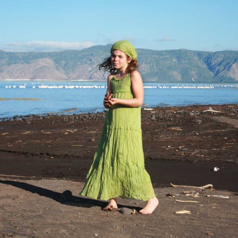 Robe longue d'été verte - Robes longues été - Tortue de Mer