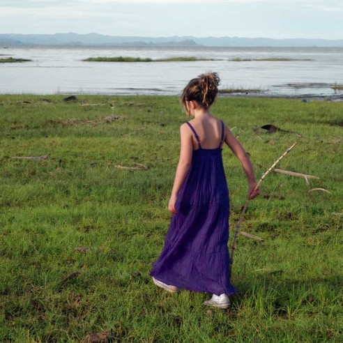 Robe longue d'été aubergine - Robes longues été - Tortue de Mer