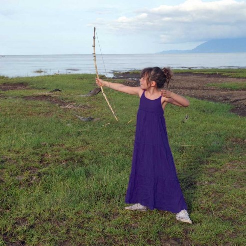 Robe longue d'été aubergine - Robes longues été - Tortue de Mer