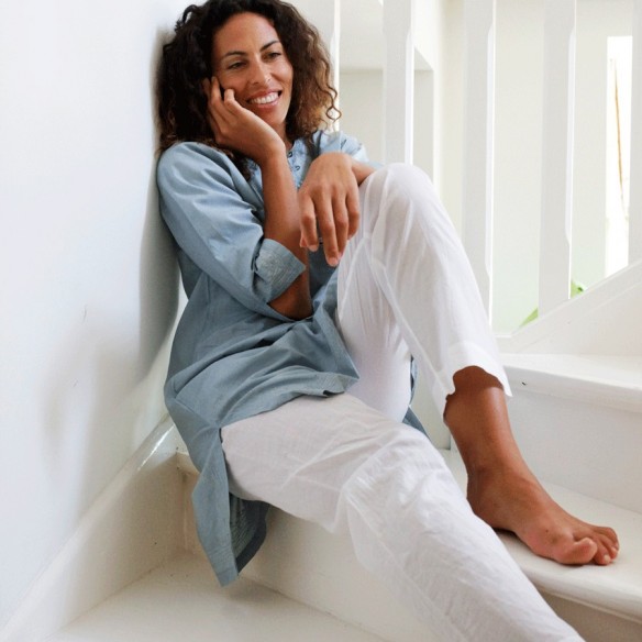 Pantalon en voile de coton - SAROUELS ET PANTALONS FEMME - Tortue de Mer