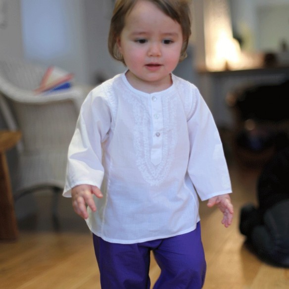 Tunique d'été brodée pour bébé - TUNIQUES - Tortue de Mer