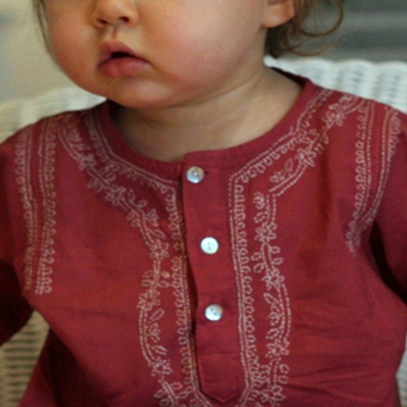 Tunique d'été brodée pour bébé - TUNIQUES - Tortue de Mer