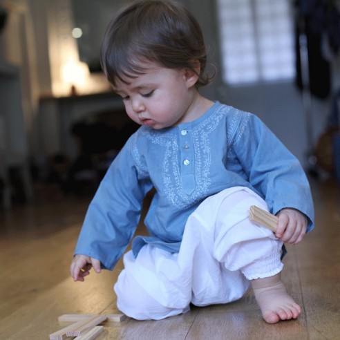 Tunique d'été brodée pour bébé - TUNIQUES - Tortue de Mer