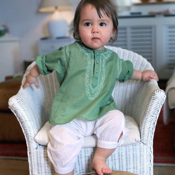 Tunique d'été brodée pour bébé - TUNIQUES - Tortue de Mer