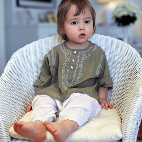 Tunique d'été brodée pour bébé - TUNIQUES - Tortue de Mer