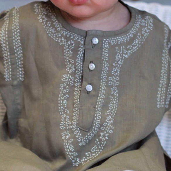 Tunique d'été brodée pour bébé - TUNIQUES - Tortue de Mer