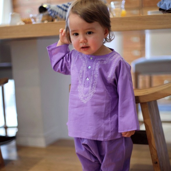 Tunique d'été brodée pour bébé - TUNIQUES - Tortue de Mer