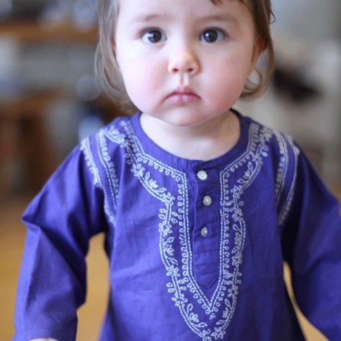 Tunique d'été brodée pour bébé - TUNIQUES - Tortue de Mer