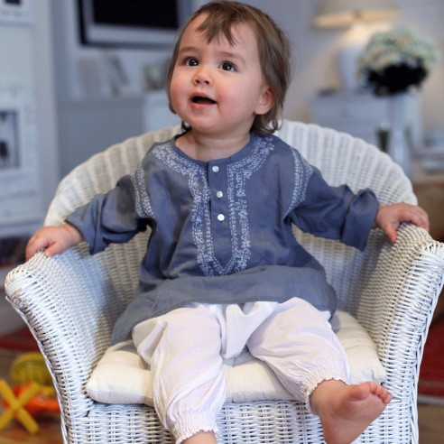 Tunique d'été brodée pour bébé - TUNIQUES - Tortue de Mer