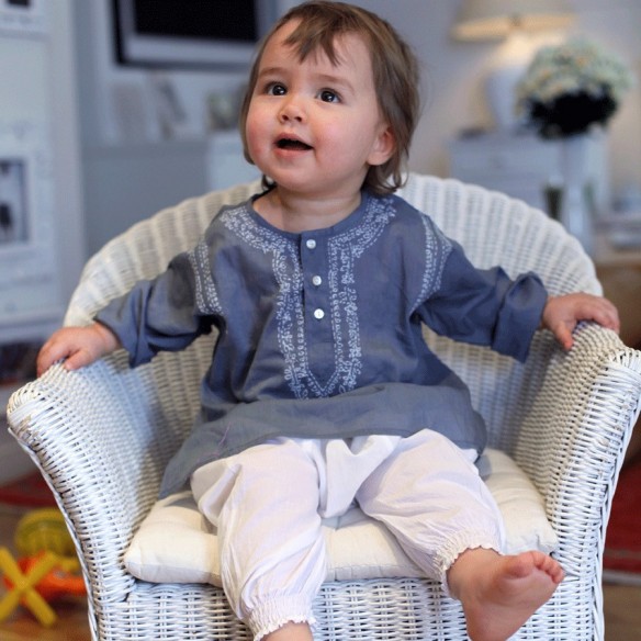 Tunique d'été brodée pour bébé - TUNIQUES - Tortue de Mer